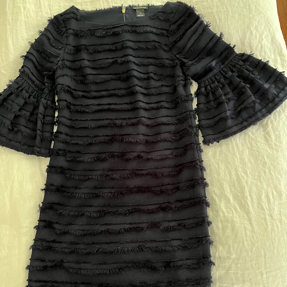 Navy bell sleeve dress